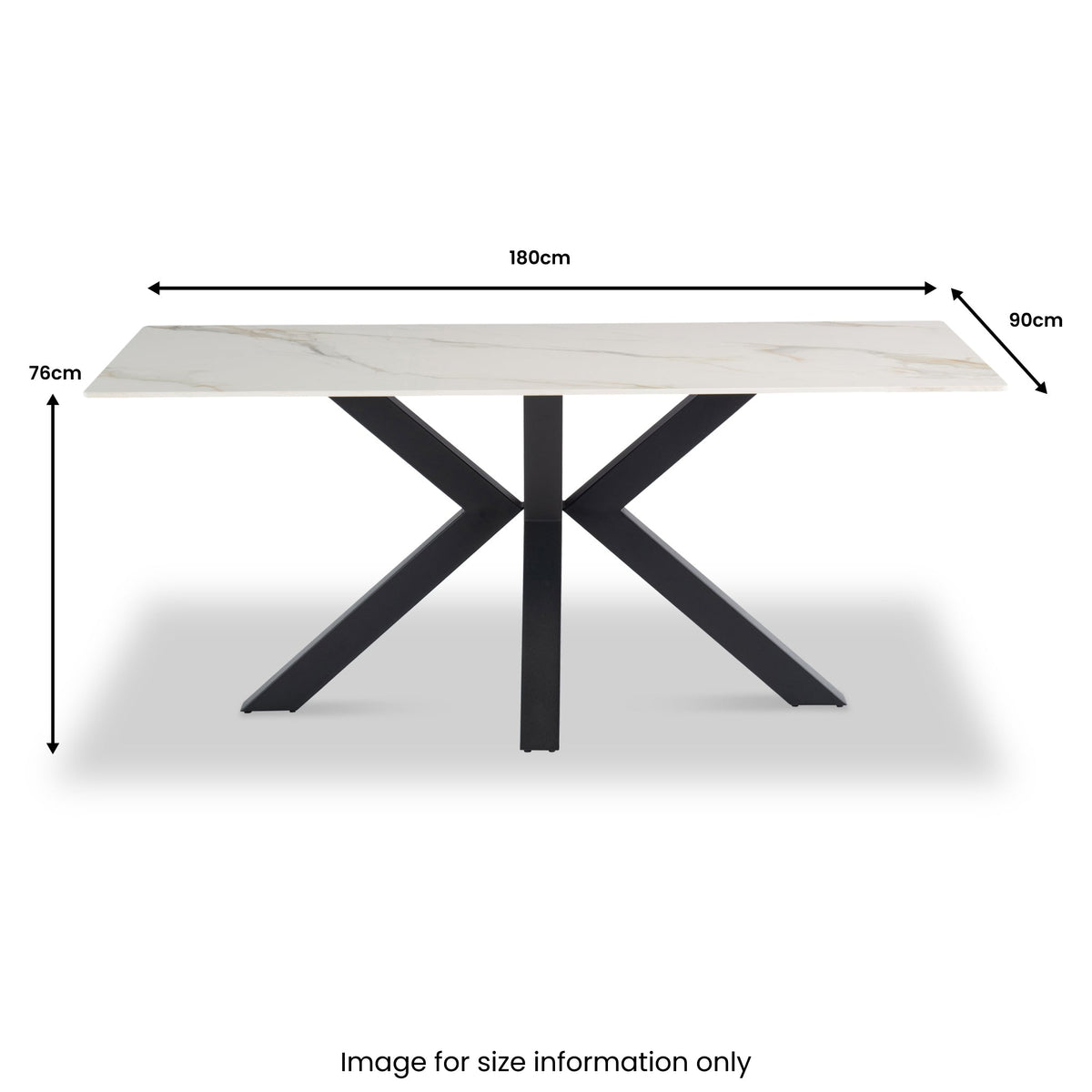 Lena 180cm Kass Gold Sintered Stone Dining Table