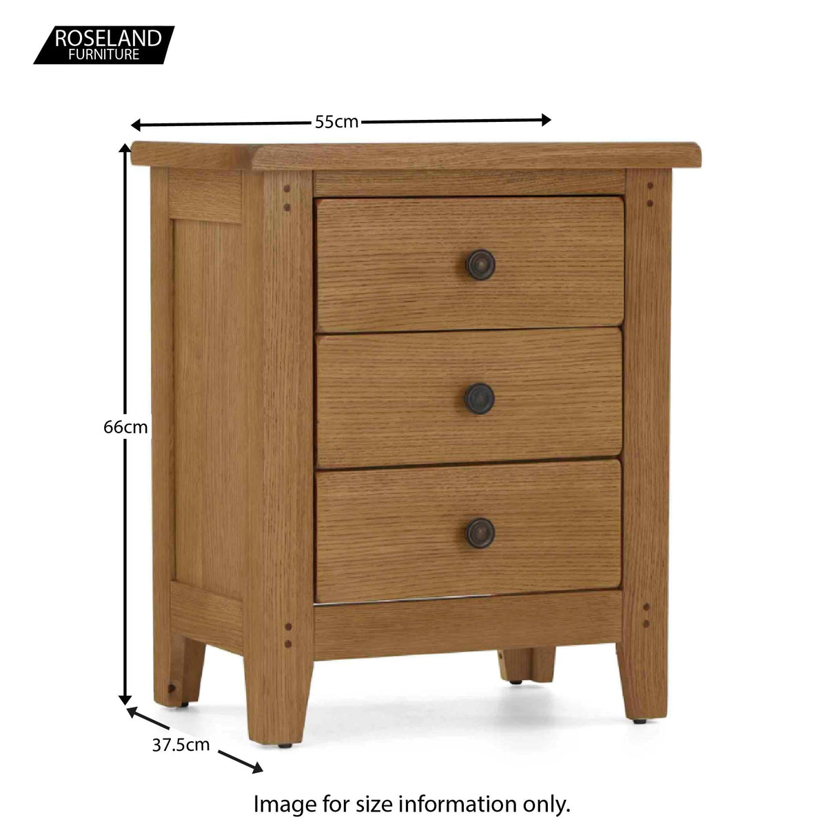 Broadway Oak Bedside Table