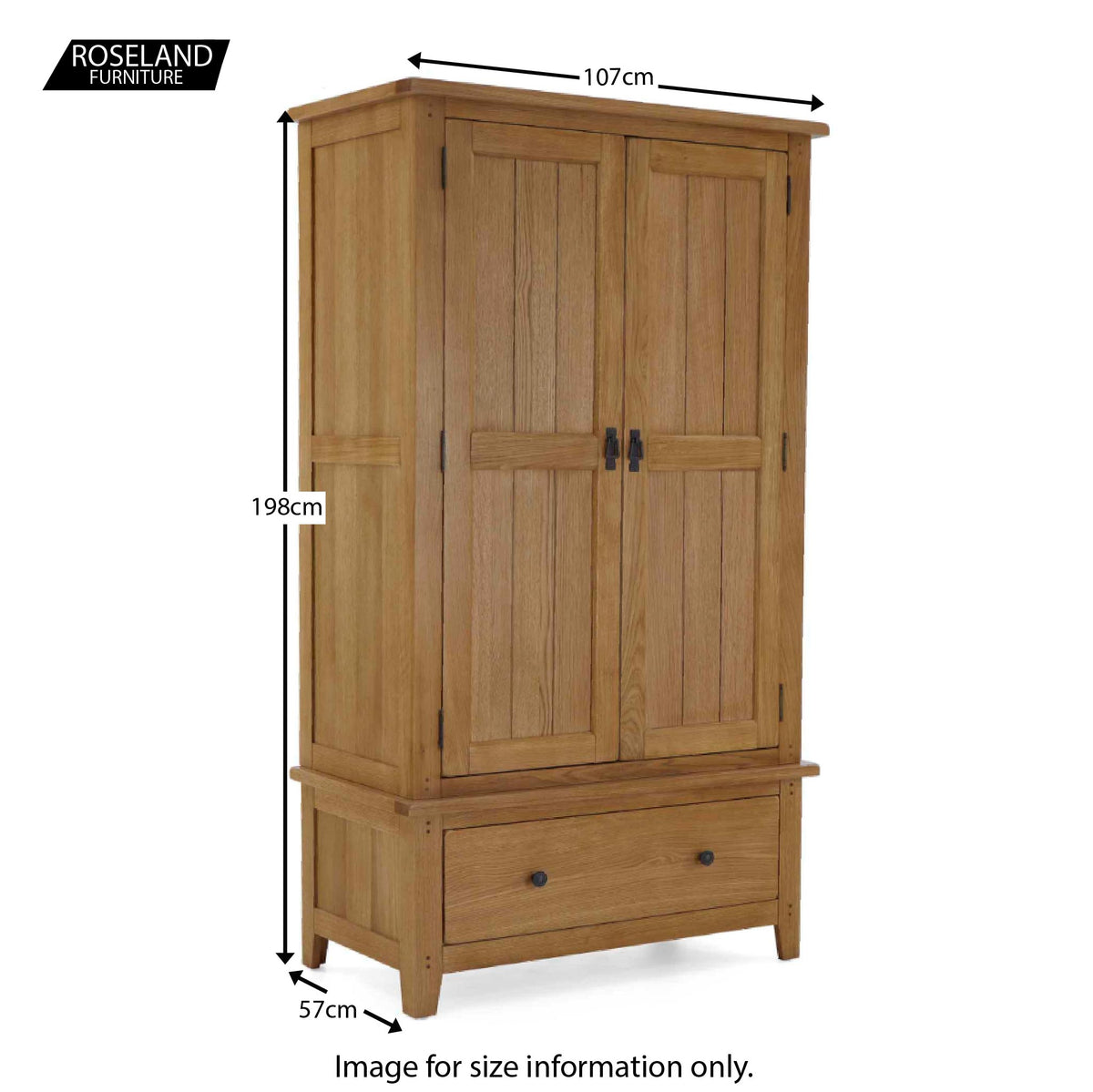 Broadway Oak Double Wardrobe