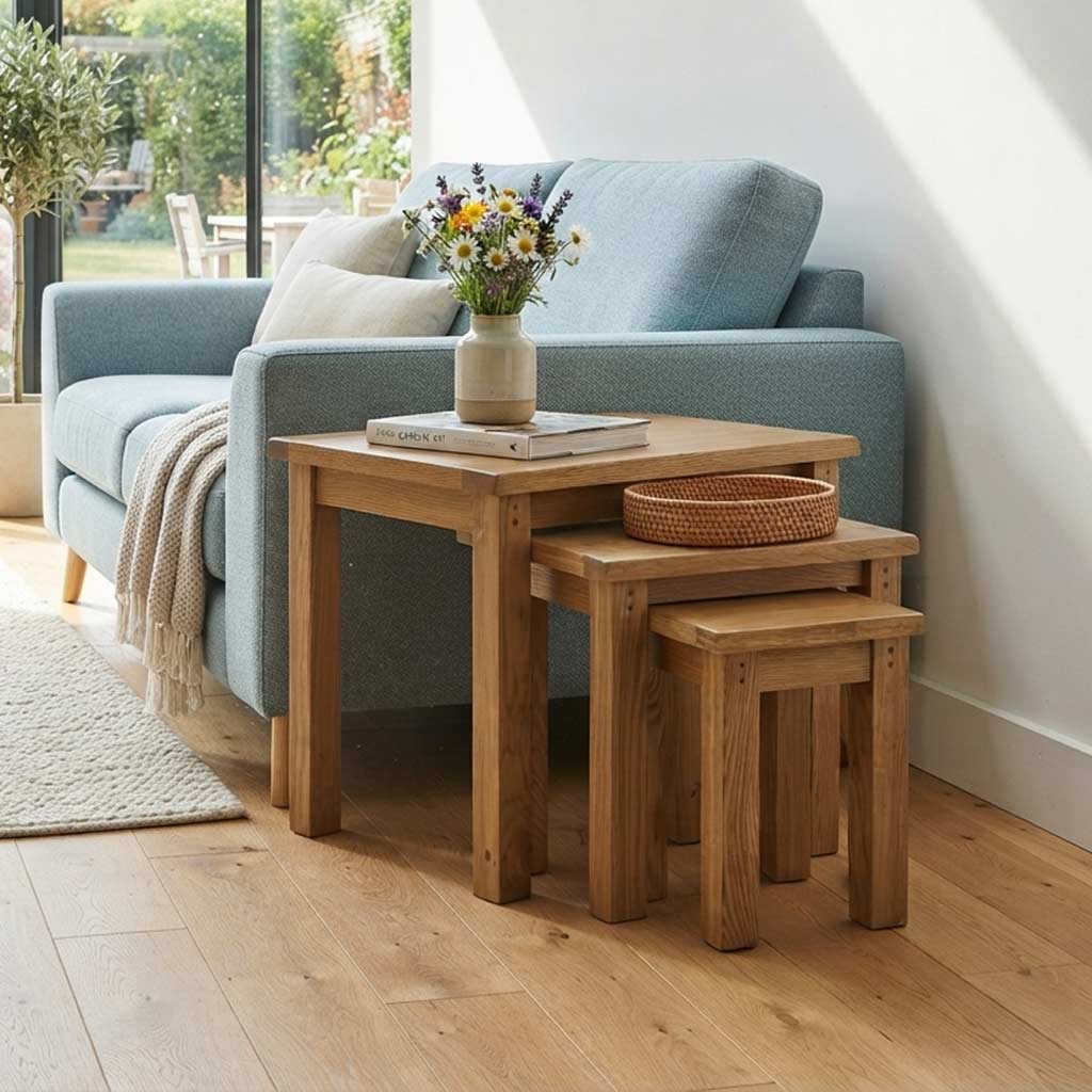 Broadway Oak Nest of Tables