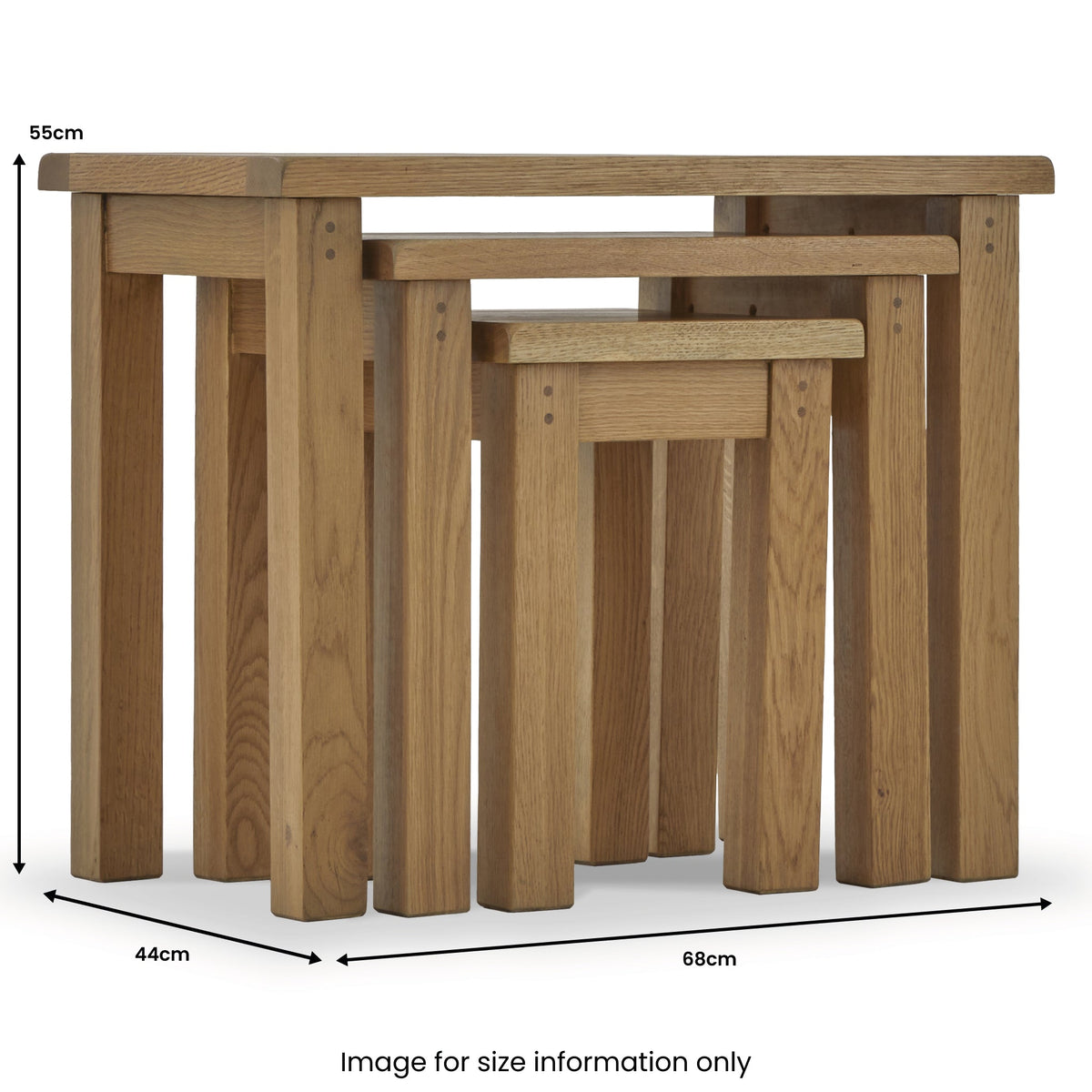 Broadway Oak Nest of Tables