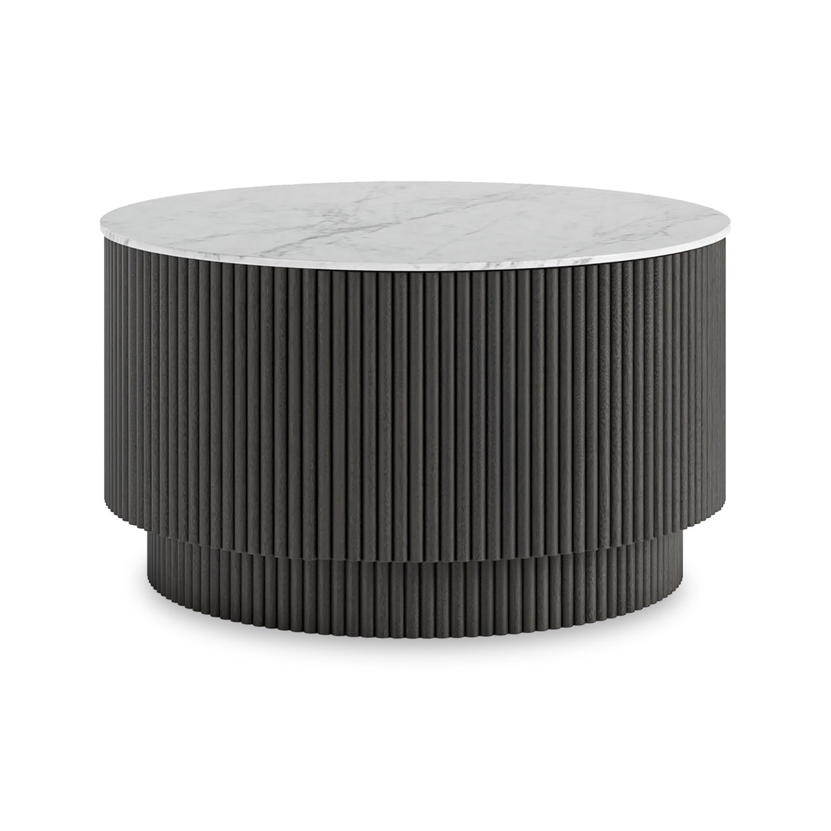Milo Mango & Marble Round Fluted Coffee Table
