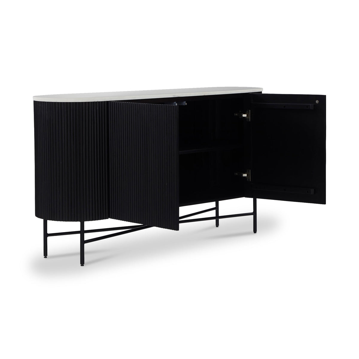 Milo Mango & Marble Fluted Sideboard