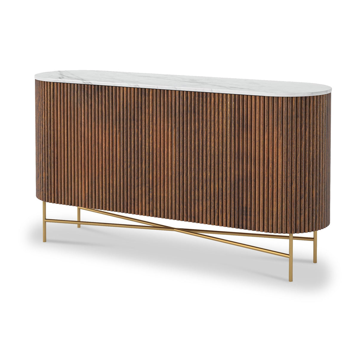 Milo Mango & Marble Fluted Sideboard