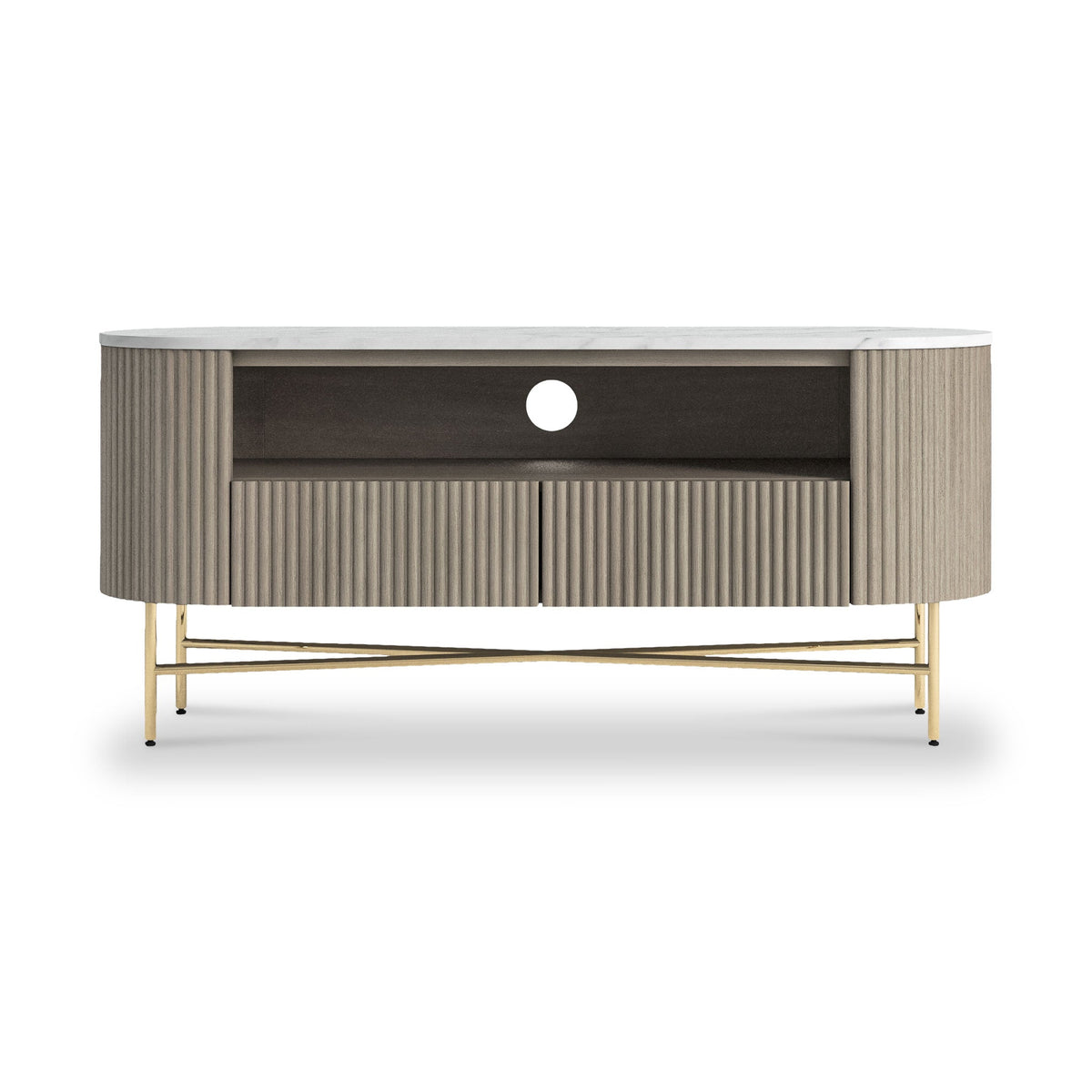 Amelie Grey Fluted TV Unit