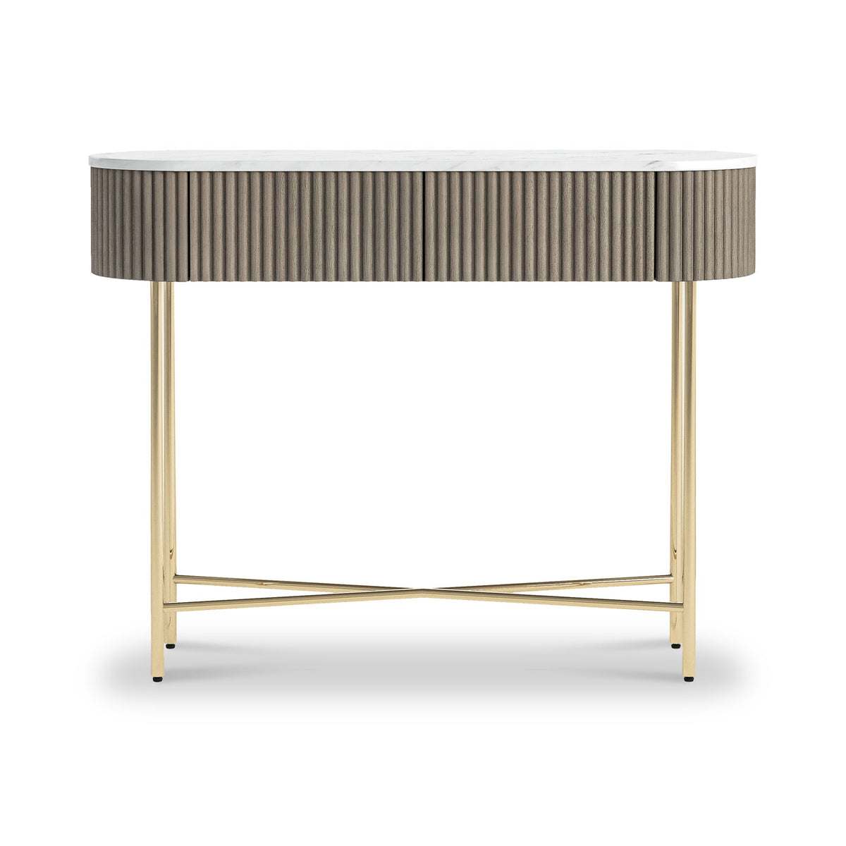 Amelie Grey Fluted Console Table