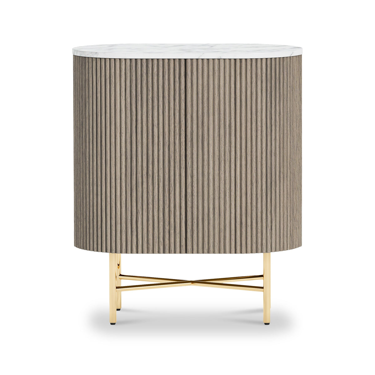 Amelie Grey Fluted Mini Sideboard