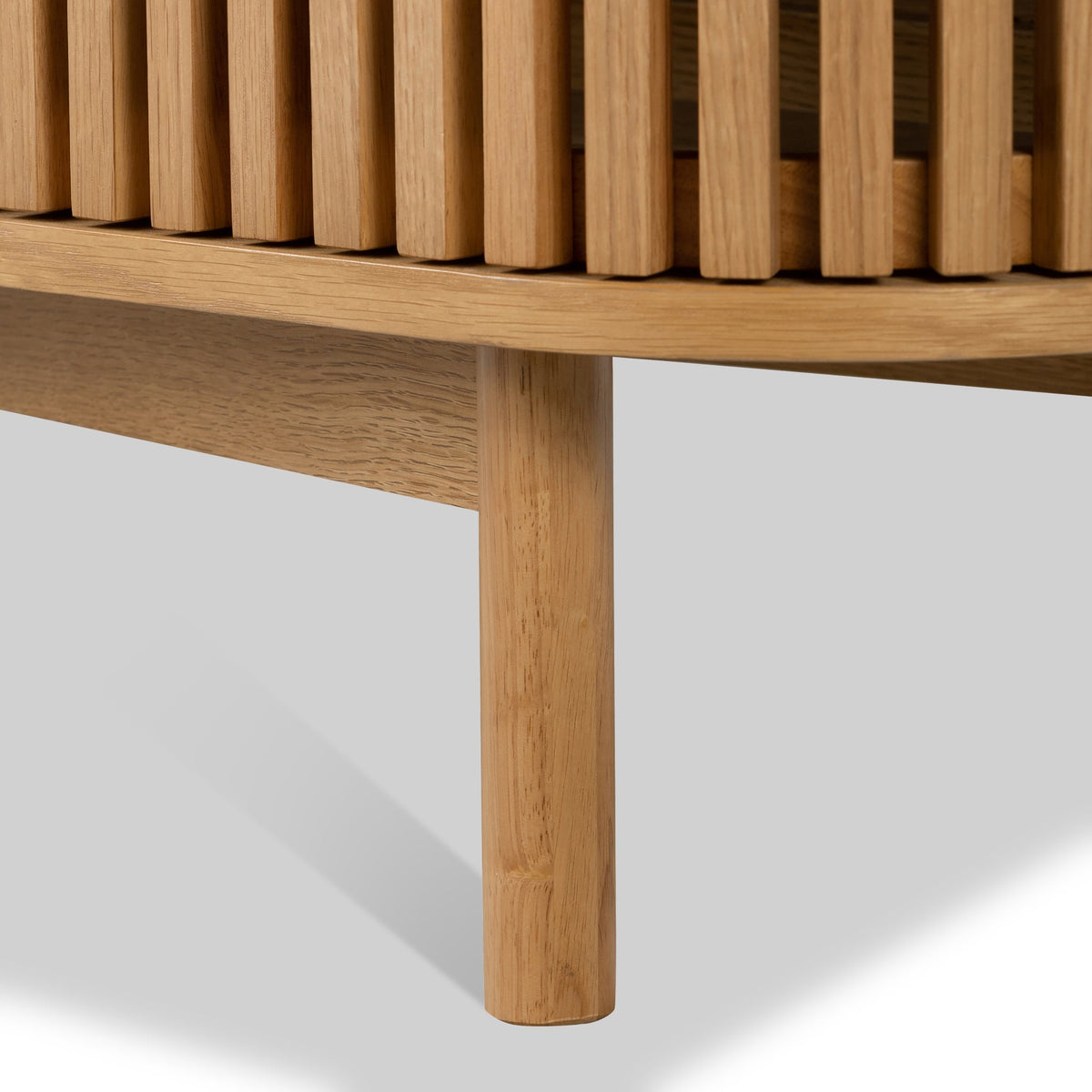 Shorwell Oak 180cm Slatted TV Unit