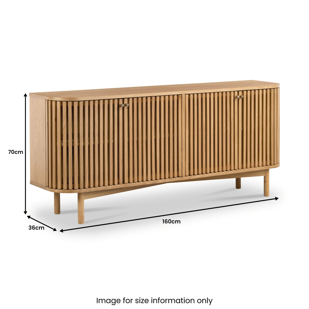 Shorwell Oak Slatted Large Sideboard