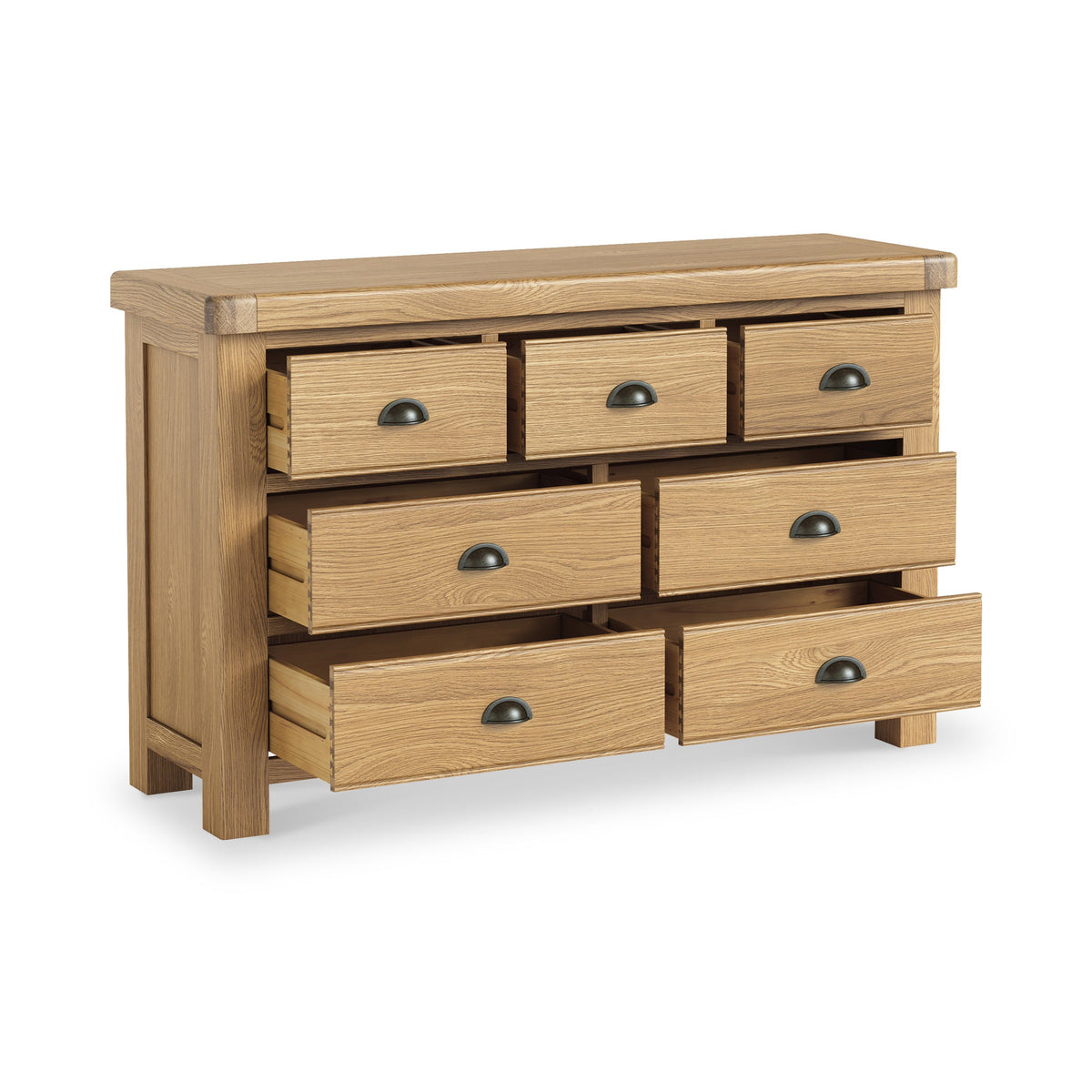 Portland Oak 3 Over 4 Drawer Chest