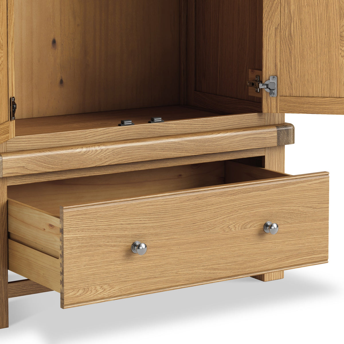 Portland Oak Double Wardrobe & Drawer