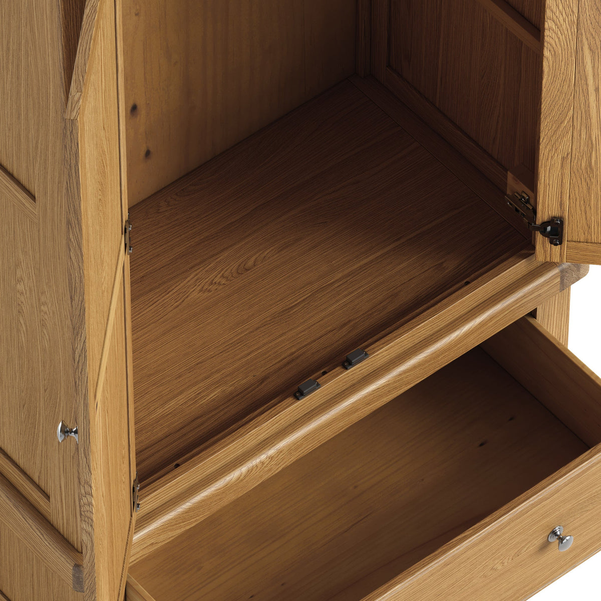 Portland Oak Double Wardrobe & Drawer