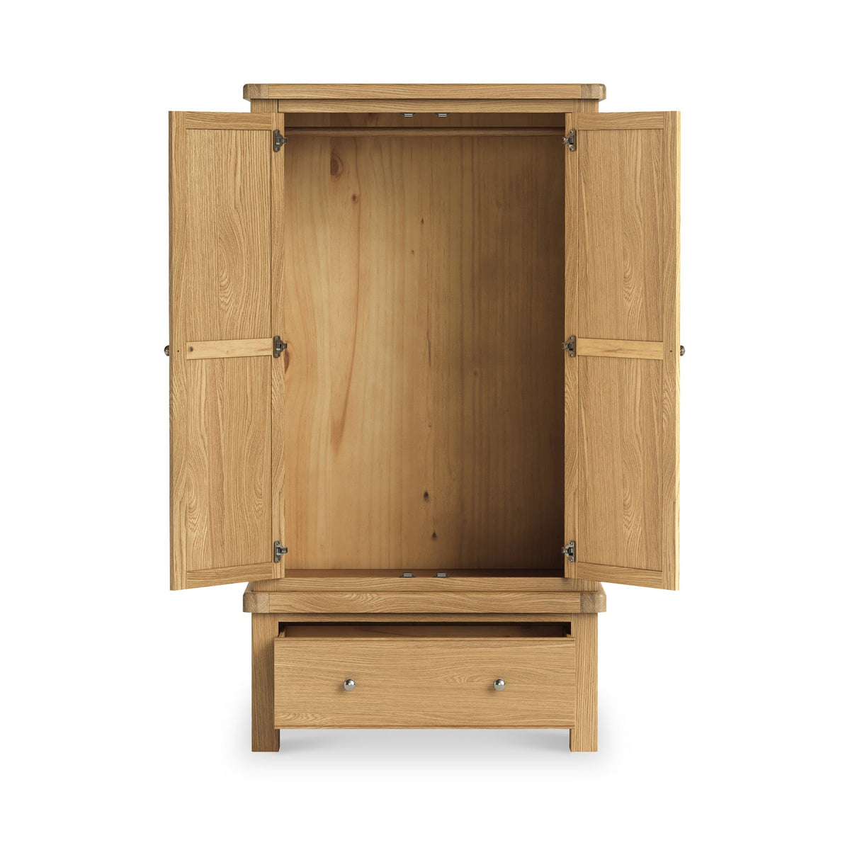 Portland Oak Double Wardrobe & Drawer