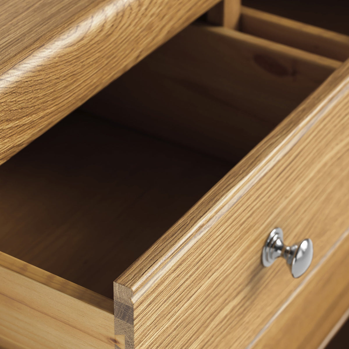 Portland Oak 2 Drawer Triple Wardrobe