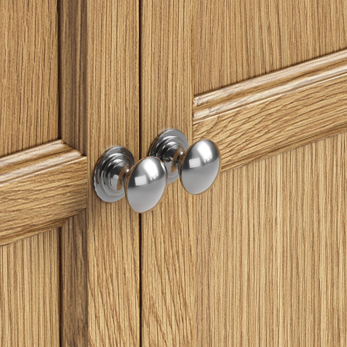 Portland Oak 2 Drawer Triple Wardrobe
