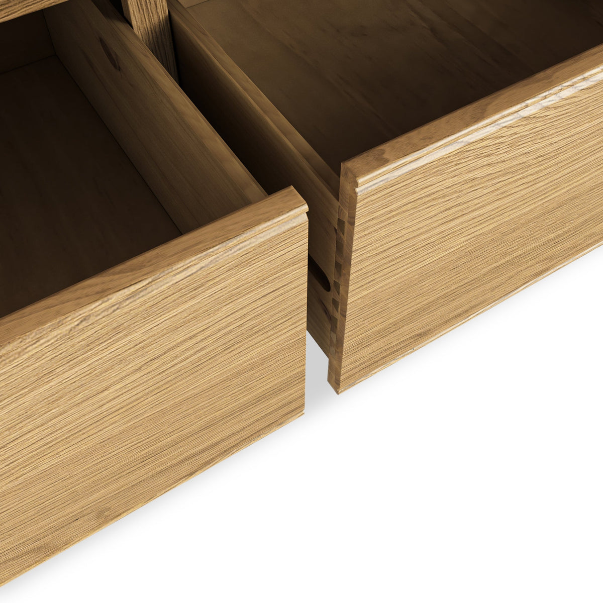 Portland Oak 2 Drawer Triple Wardrobe