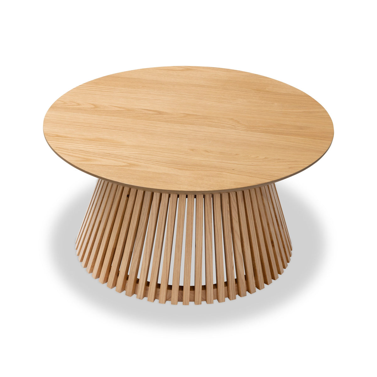 Shorwell Oak Slatted Round Coffee Table