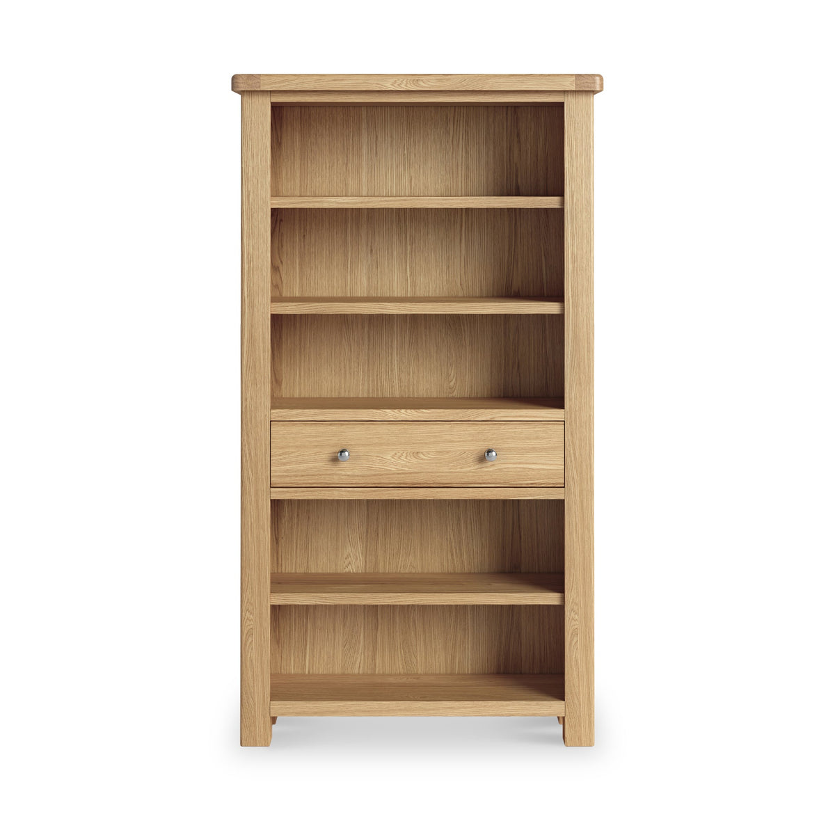 Portland Oak 5 Shelf Large Bookcase