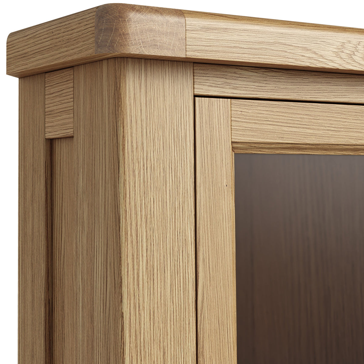 Portland Oak 2 Door Corner Display Unit