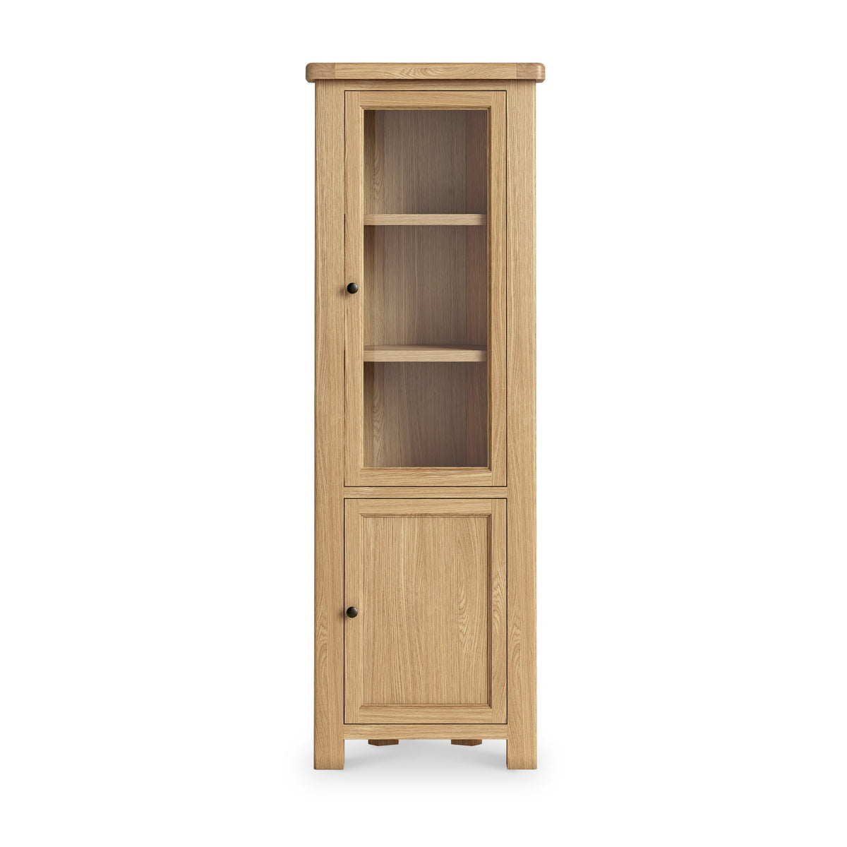 Portland Oak 2 Door Corner Display Unit