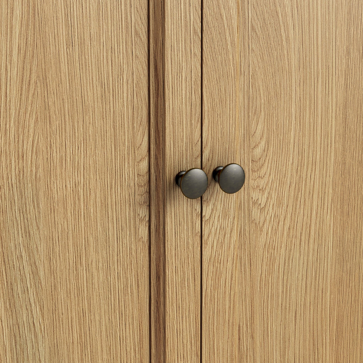 Portland Oak 4 Shelf Shoe Storage Cupboard