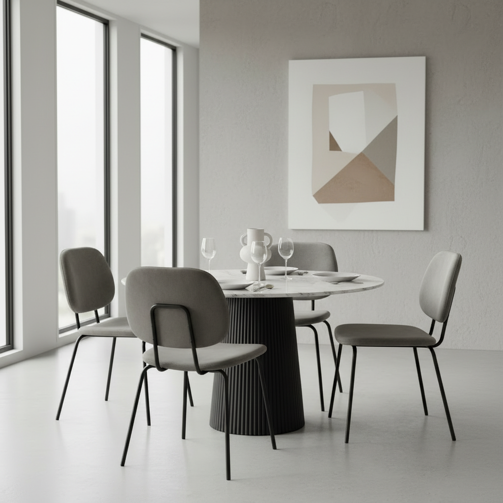 Keswick Grey Velvet Dining Chair