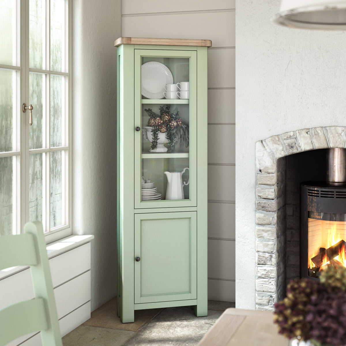 Penzance Corner Display Cabinet