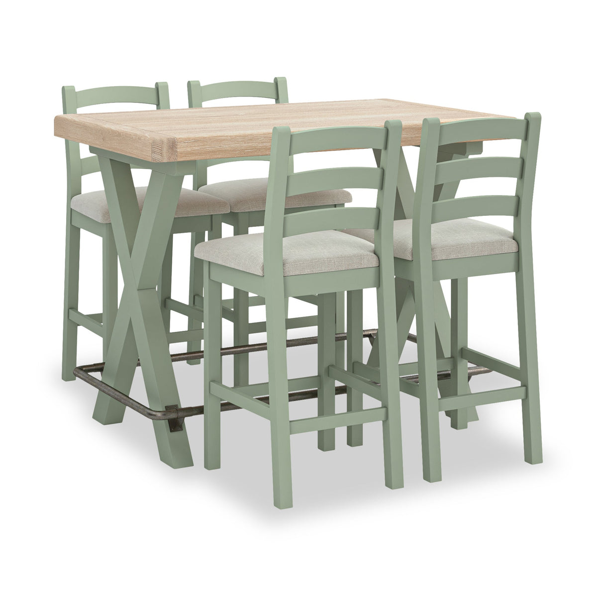 Penzance Sage Ladder Back Bar Chair