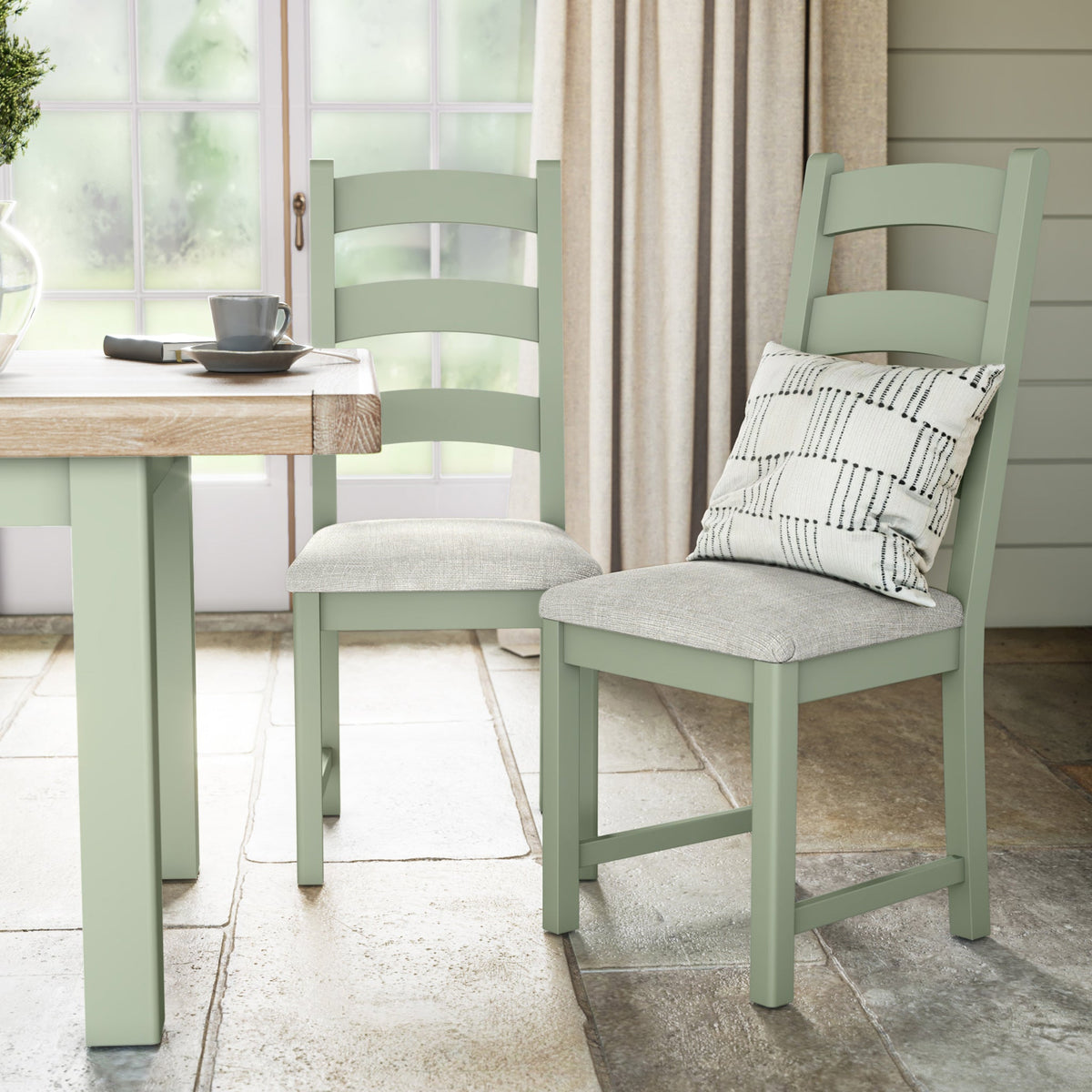 Penzance Sage Ladder Back Dining Chair