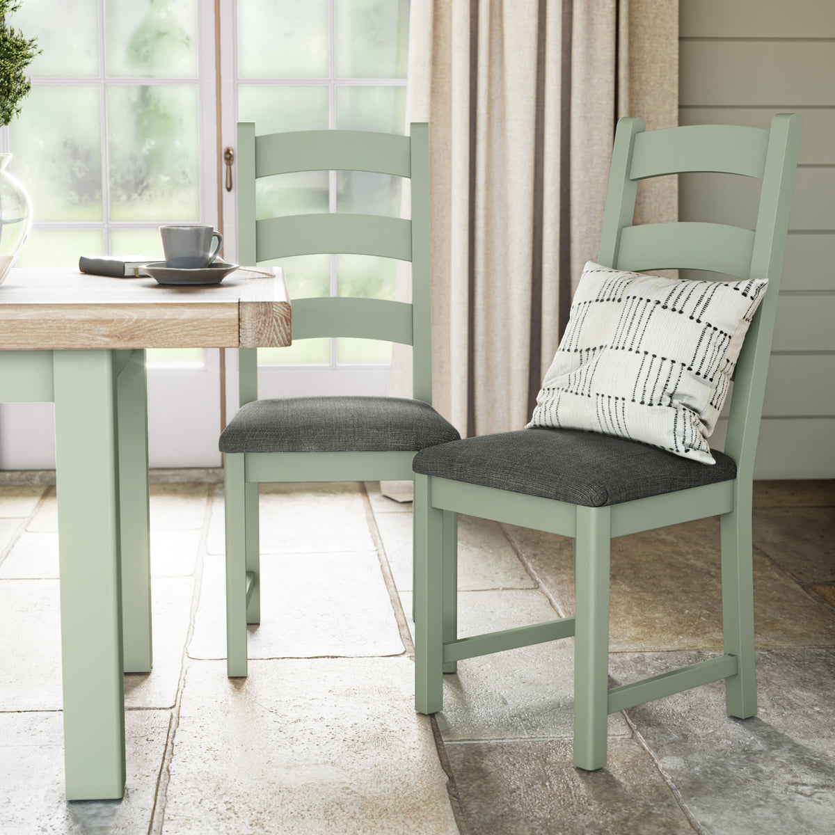 Penzance Sage Ladder Back Dining Chair
