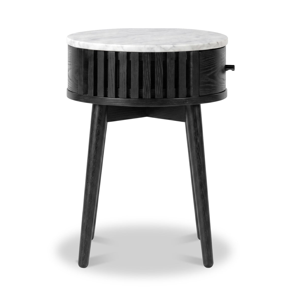 Shorwell Black & Marble 1 Drawer Side Table