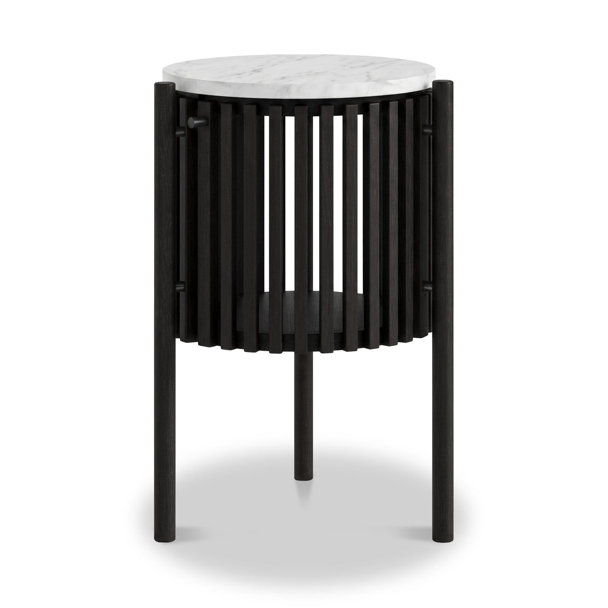 Shorwell Black & Marble 1 Door Side Table