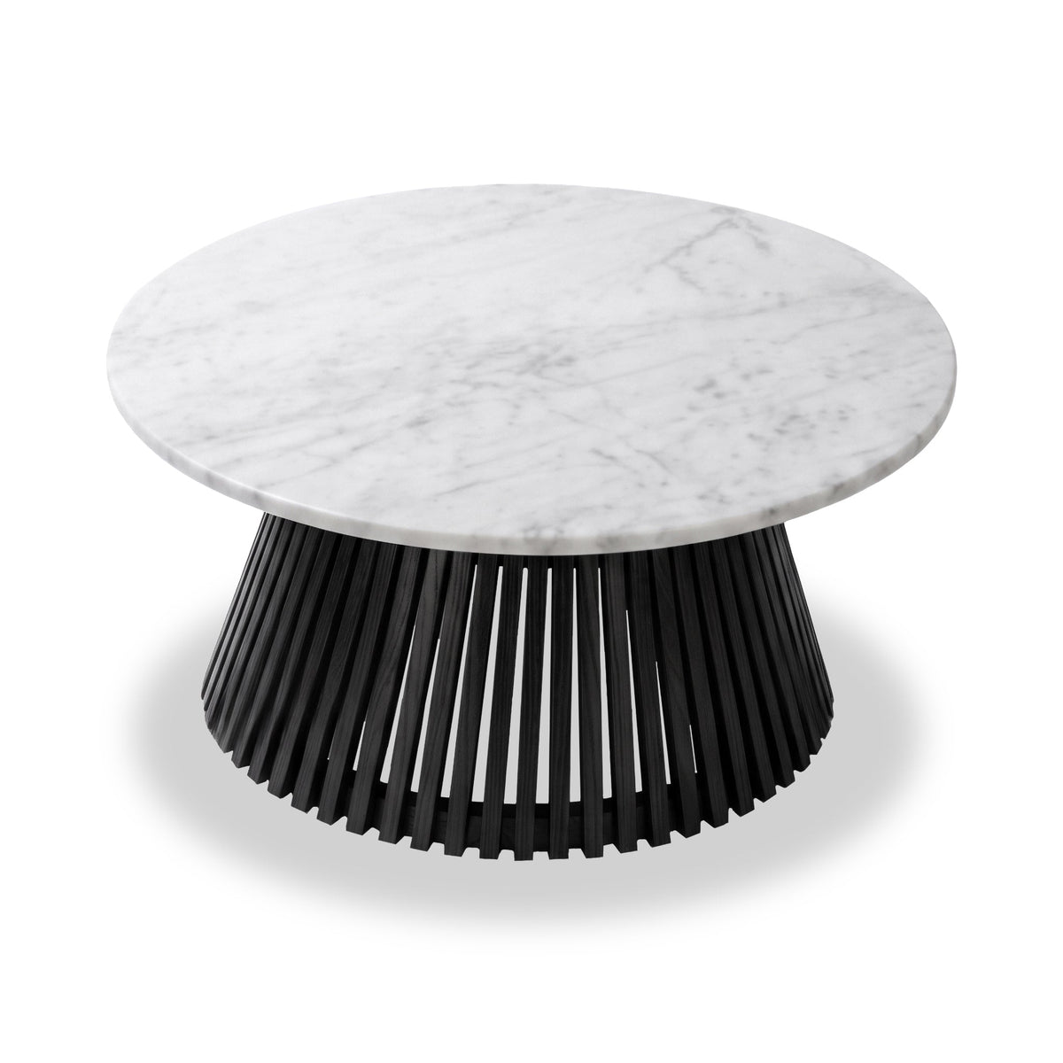 Shorwell Black & Marble 80cm Round Coffee Table