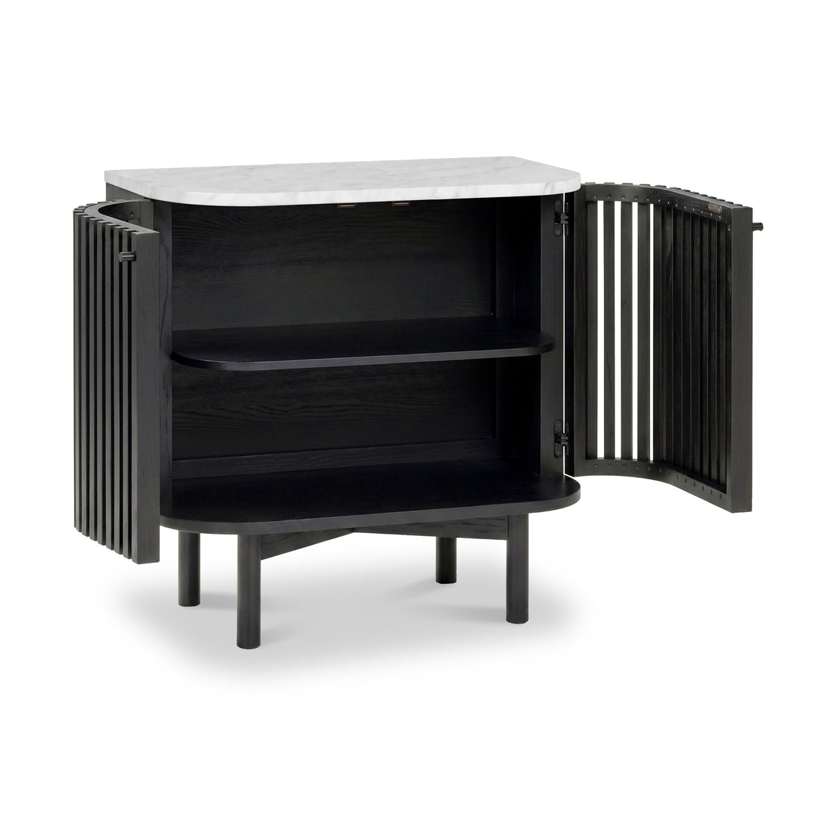 Shorwell Black & Marble Cupboard