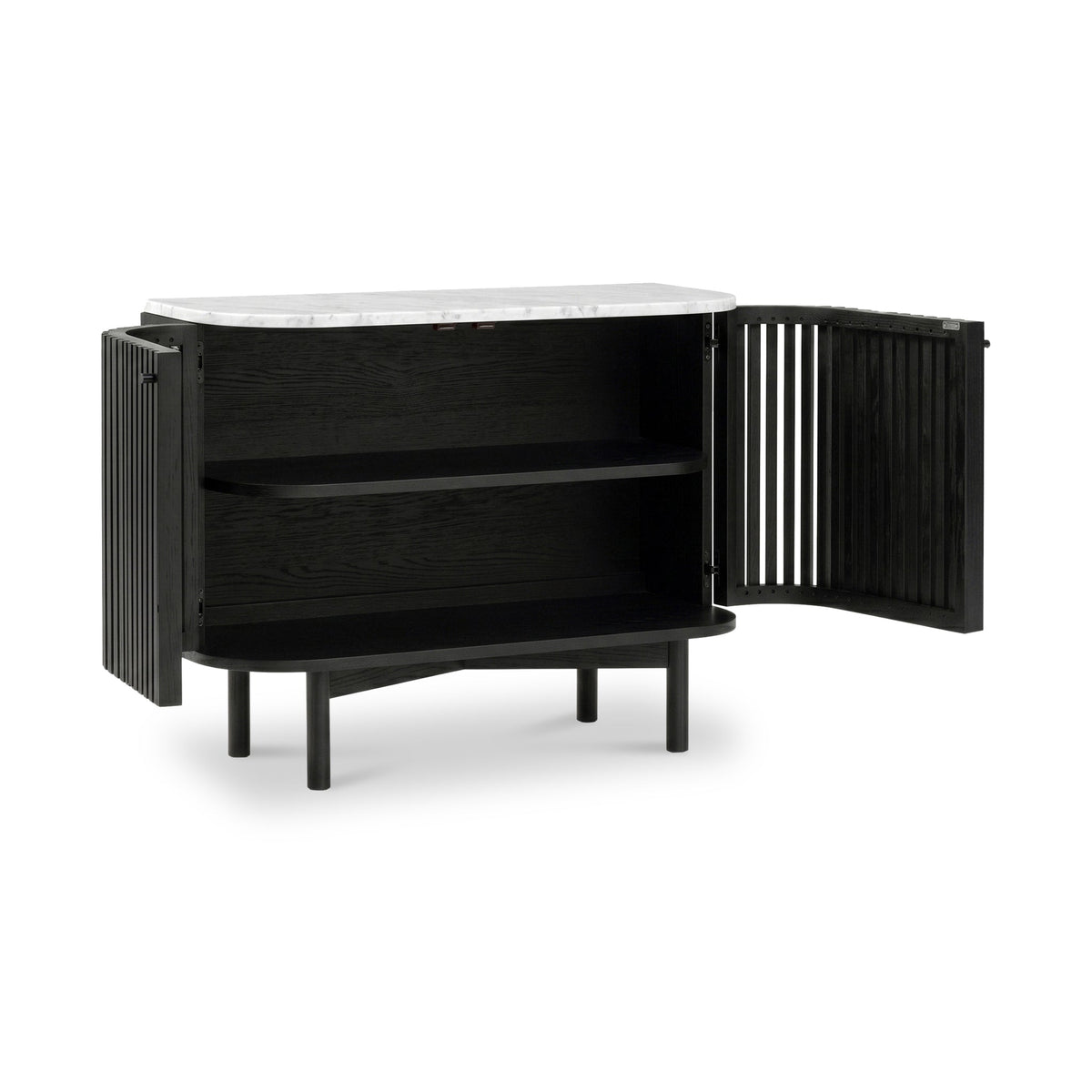 Shorwell Black & Marble Small Sideboard