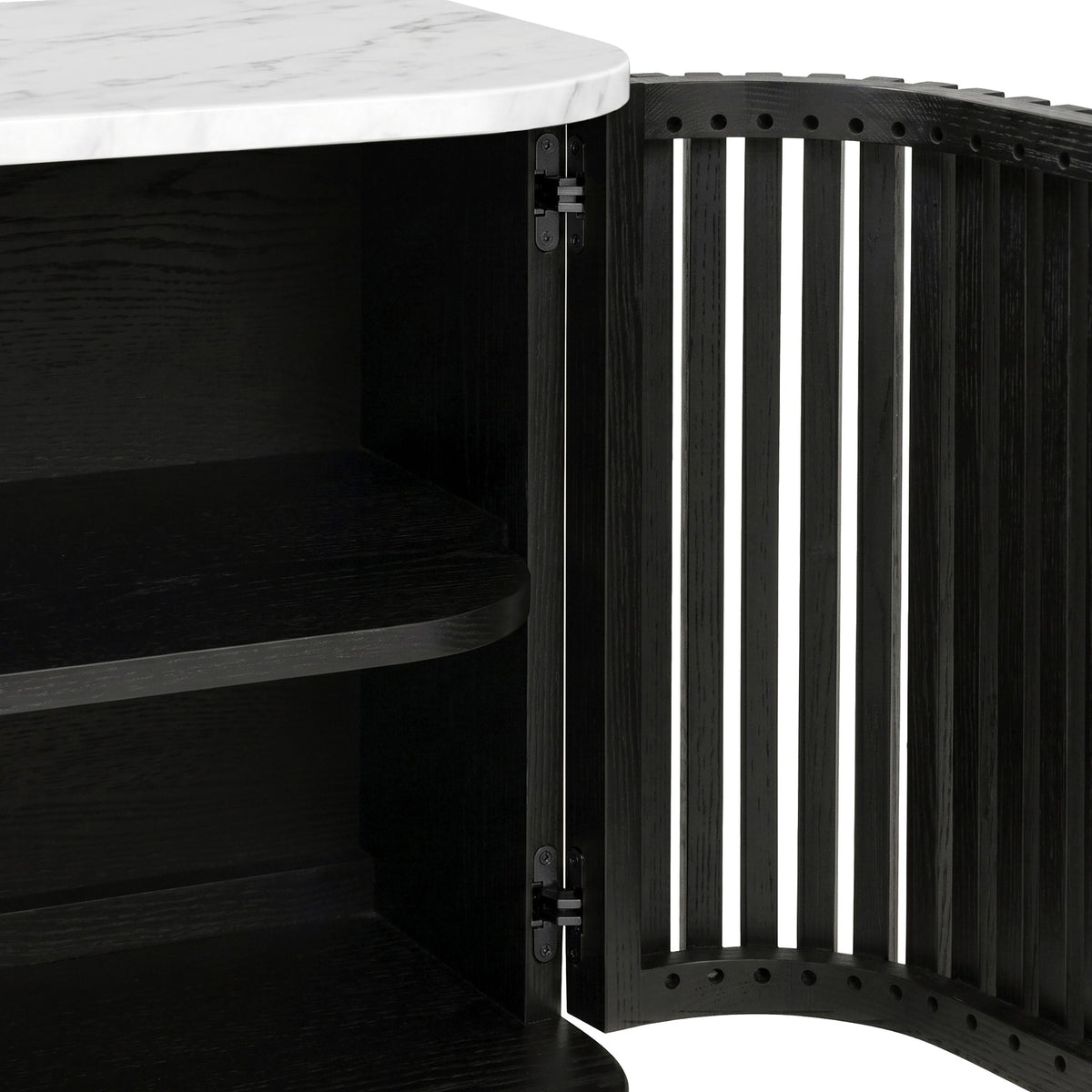 Shorwell Black & Marble Small Sideboard