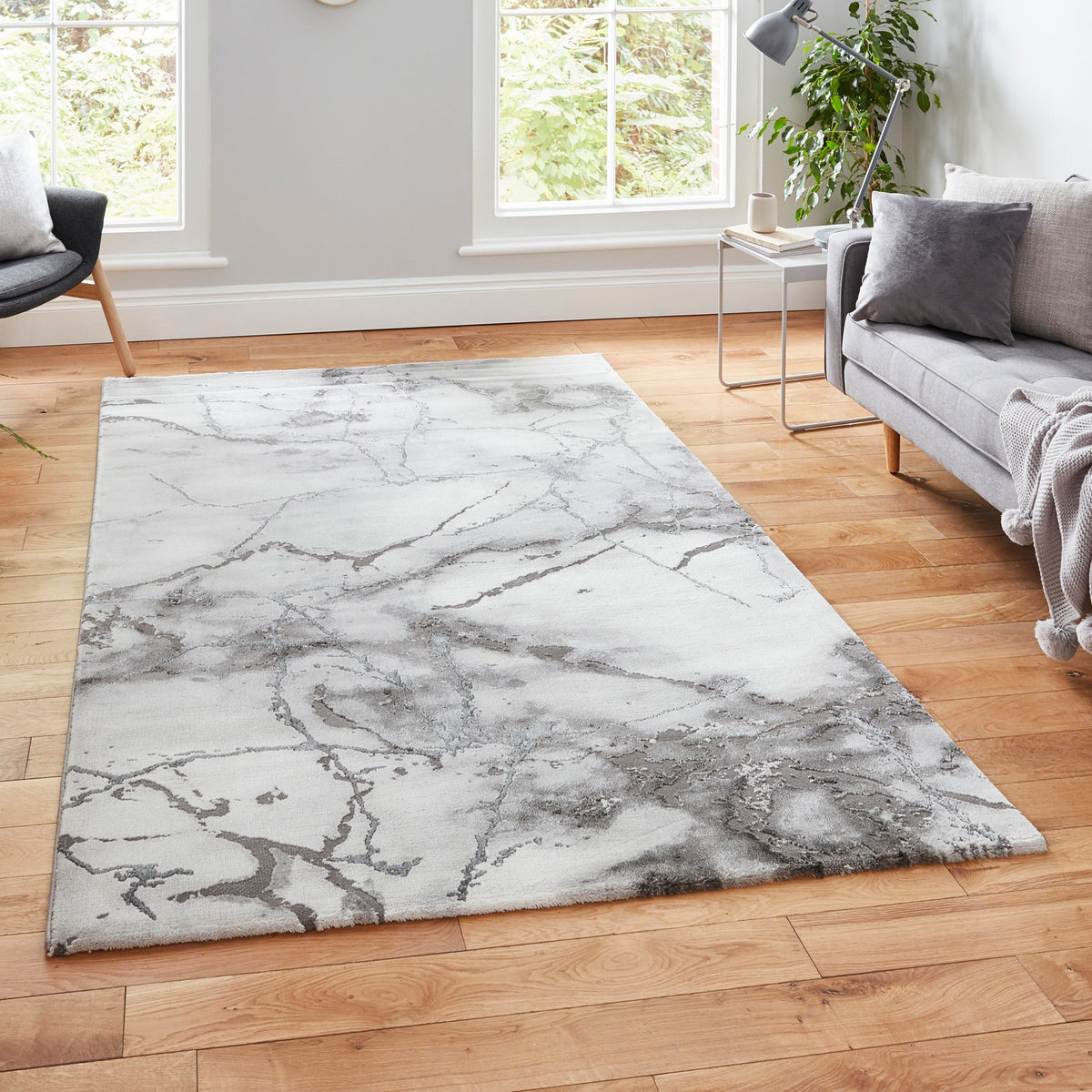 Fenway Marble Effect Super Soft Rug