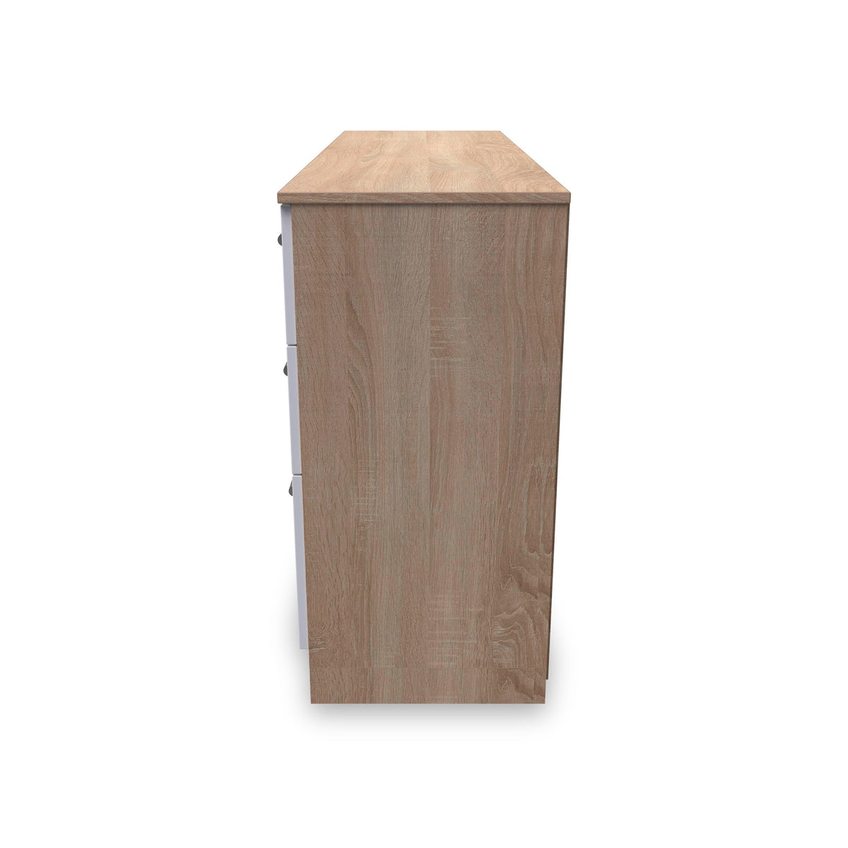 Blakely White & Light Oak 6 Drawer Storage Desk