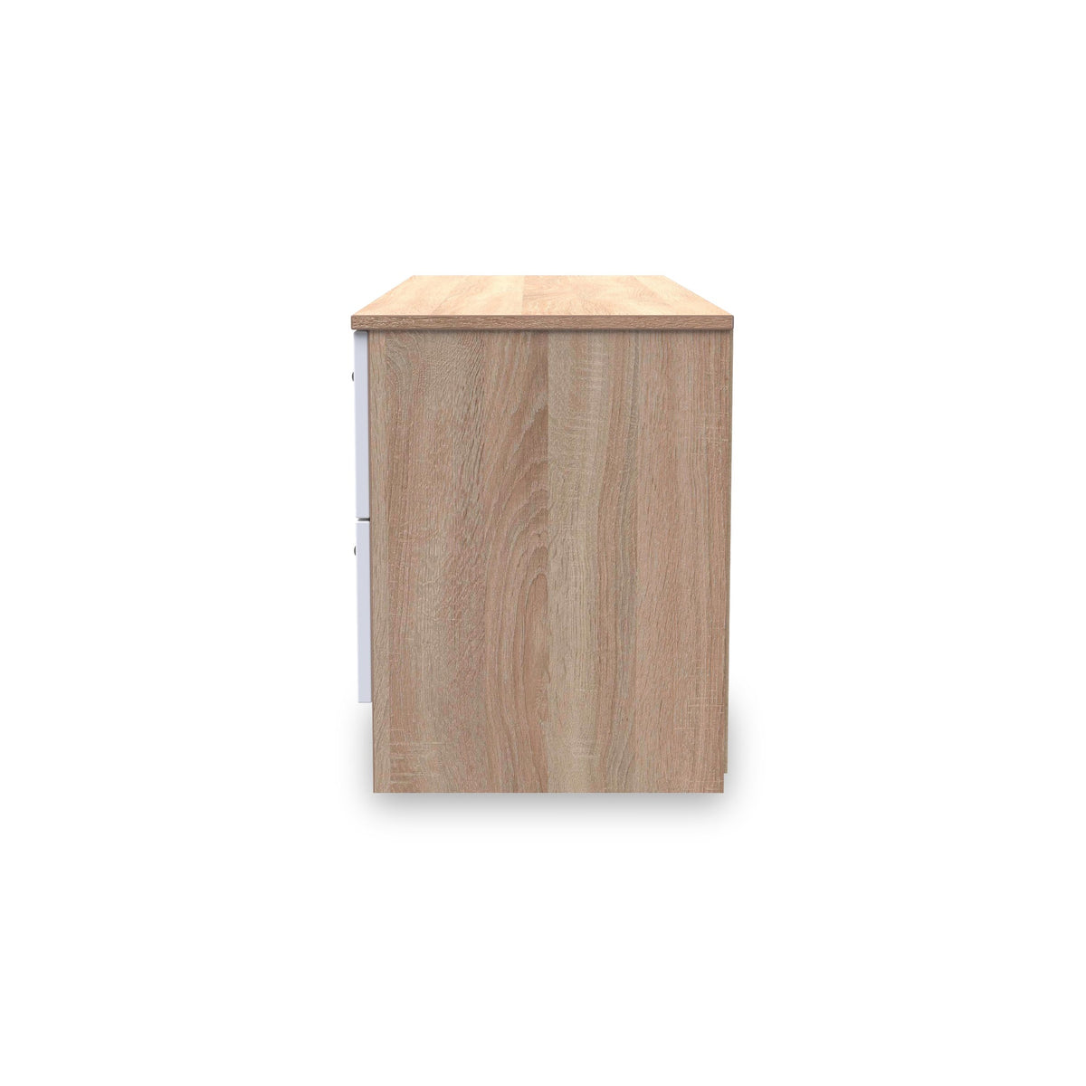 Blakely White & Light Oak 4 Drawer Storage Unit