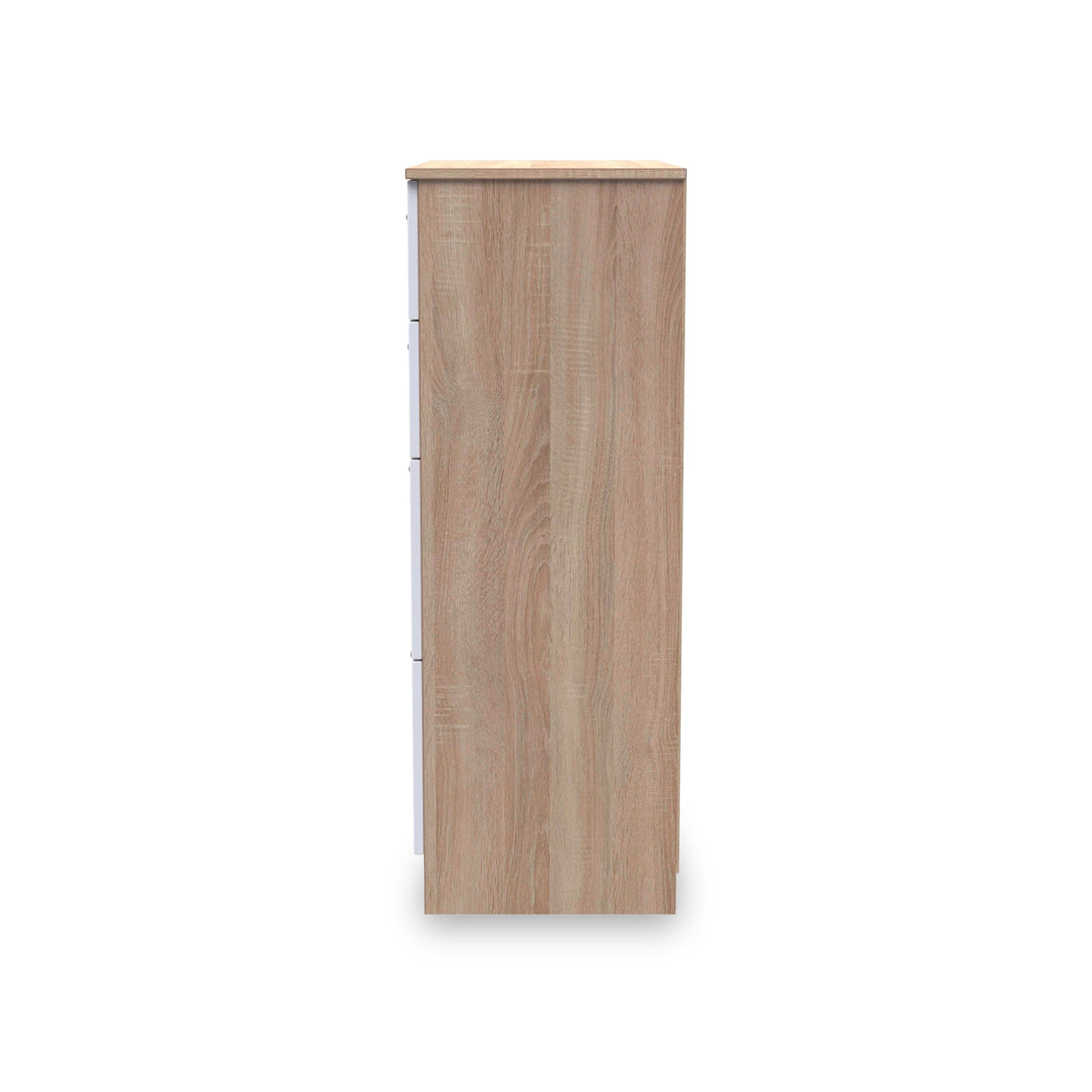 Blakely White & Light Oak 4 Drawer Deep Chest