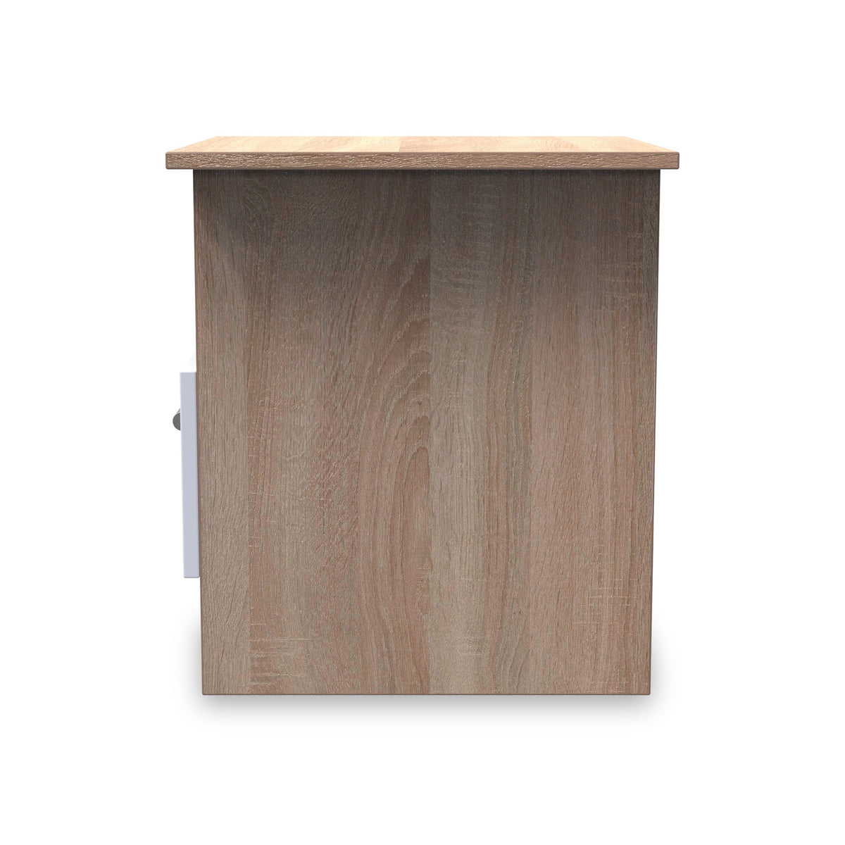 Blakely White & Light Oak 1 Drawer Lamp Table