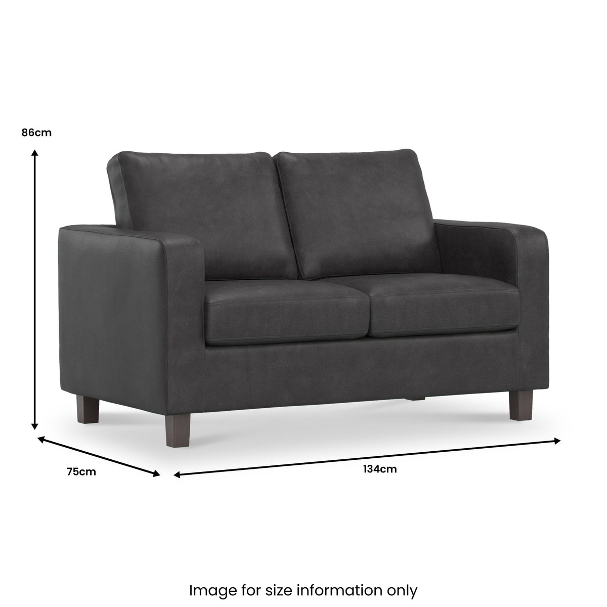 Cullen Faux Leather 2 Seater Sofa
