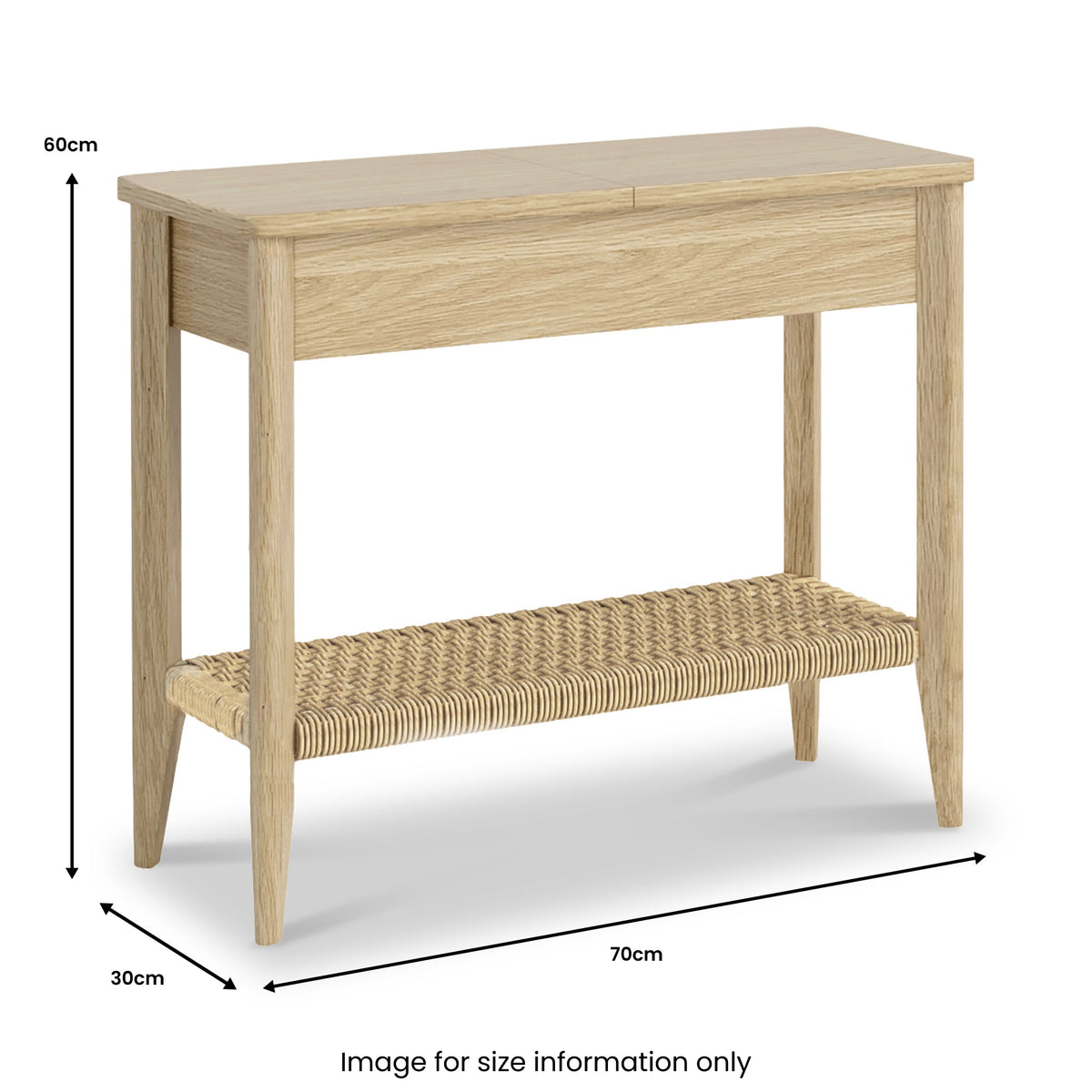 Harborough Oak Sofa Side Storage Table