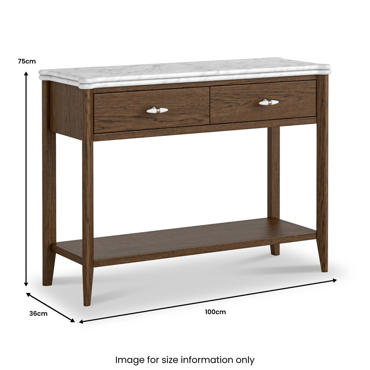 Hawthorne Dark Oak & Marble Console Table