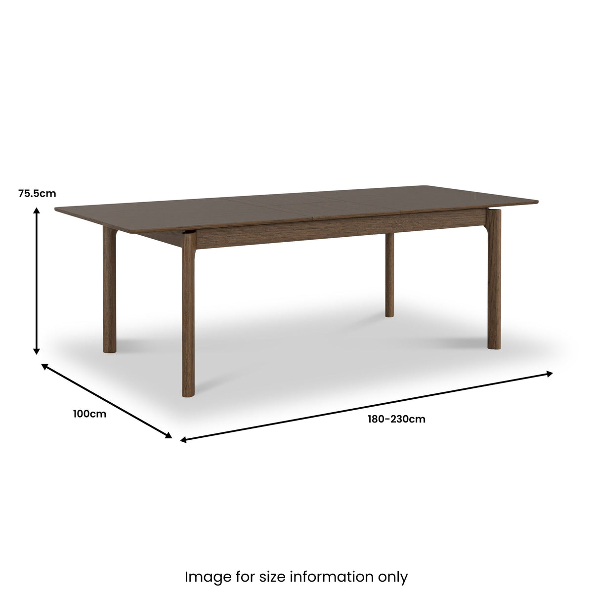 Hawthorne Dark Oak 180-230cm Extendable Dining Table