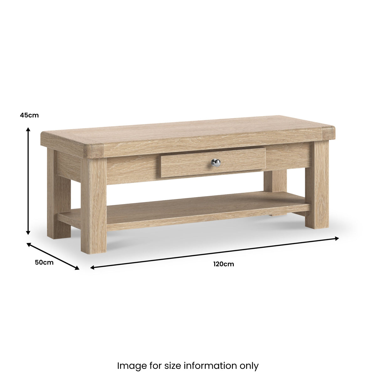 Portland Washed Oak Coffee Table
