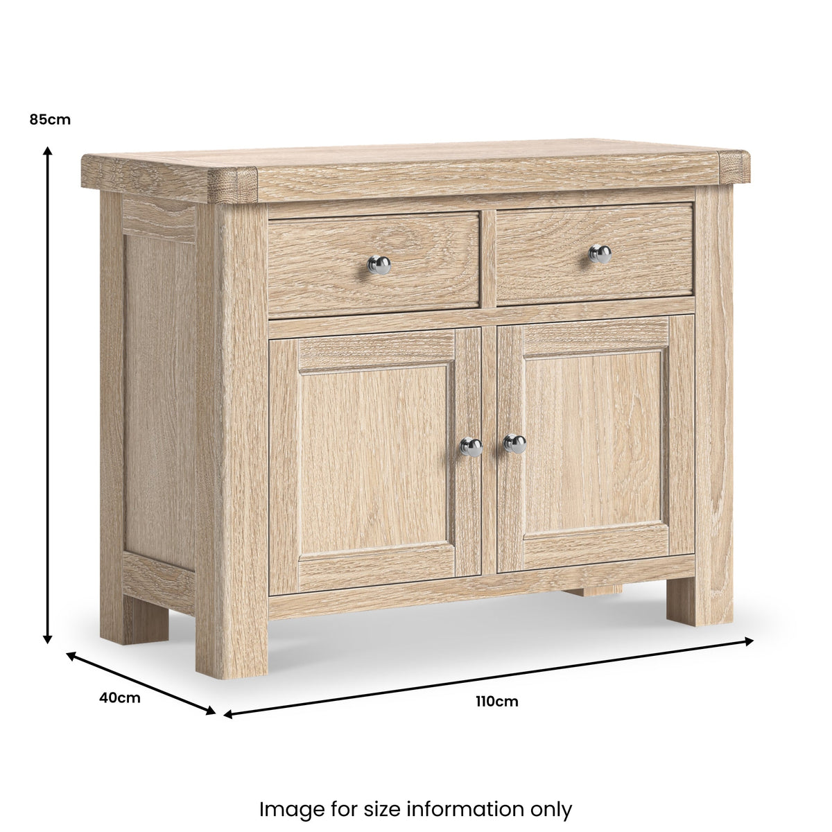 Portland Washed Oak Small Sideboard