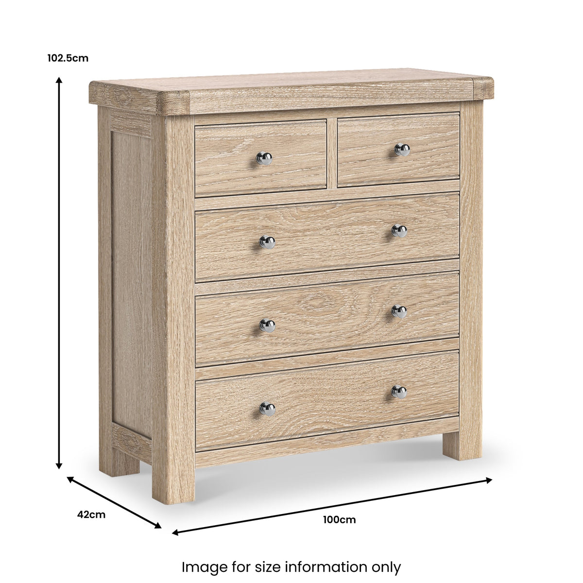 Portland Washed Oak 2 Over 3 Chest