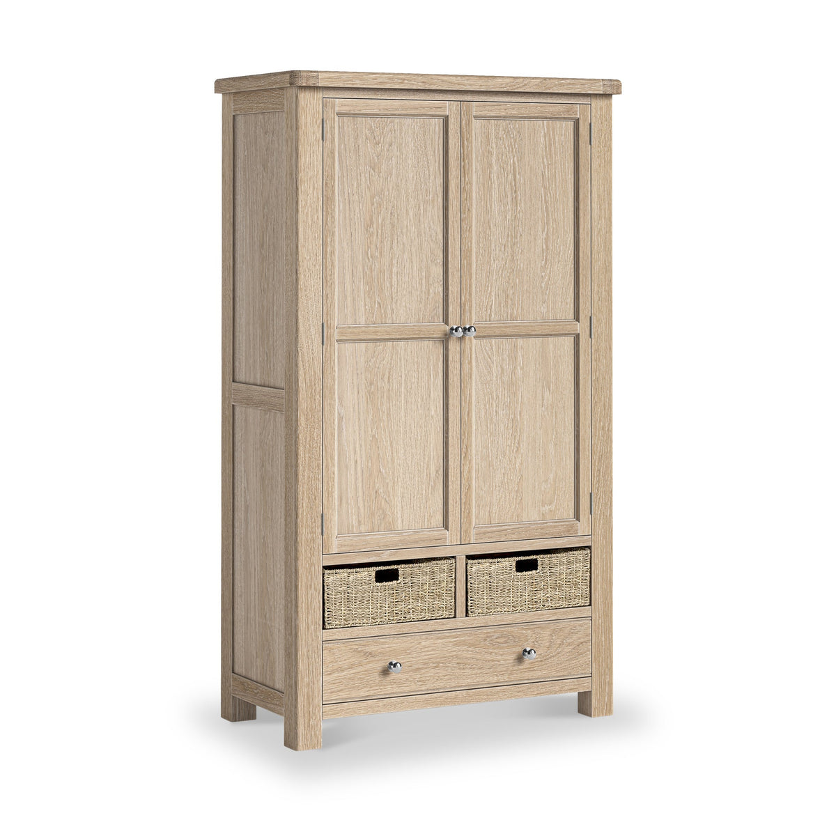 Portland Washed Oak Multi Storage Larder Unit