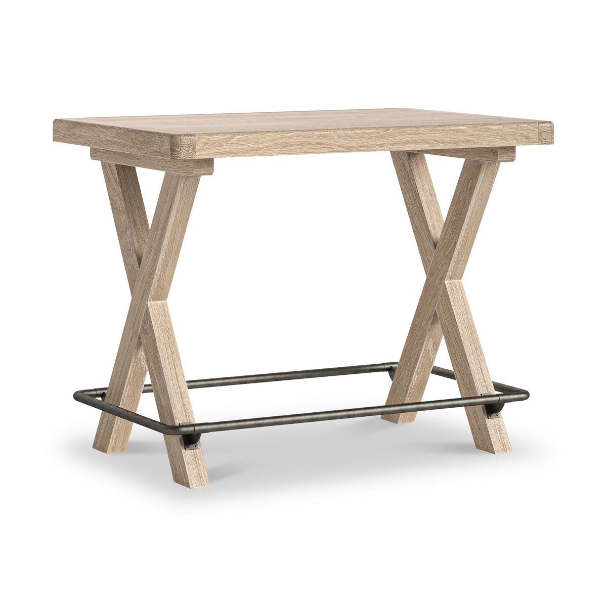 Portland Washed Oak 130cm Bar Table